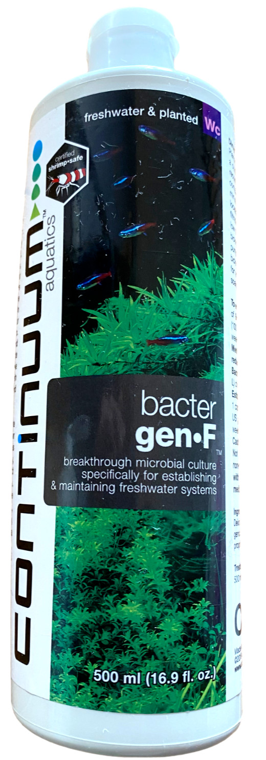 Continuum Bacter Gen-F Aquatics for Freshwater Aquariums - 500ml treats 2500 Gal
