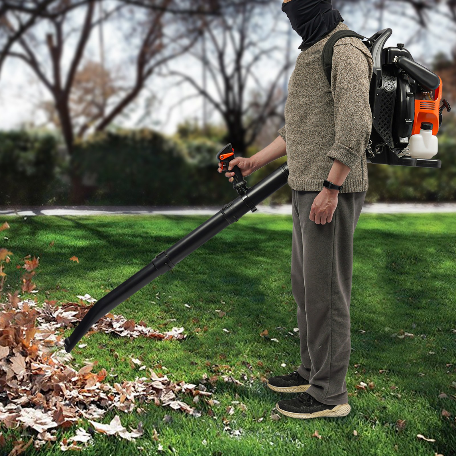 Backpack Leaf Blower Gas Power 4-Stroke Engine Portable Powerful Blowing Machine