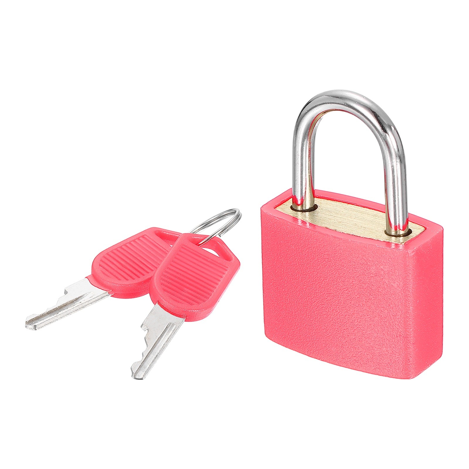 Padlock with Keys Shackle Waterproof Keyed Locks Pink