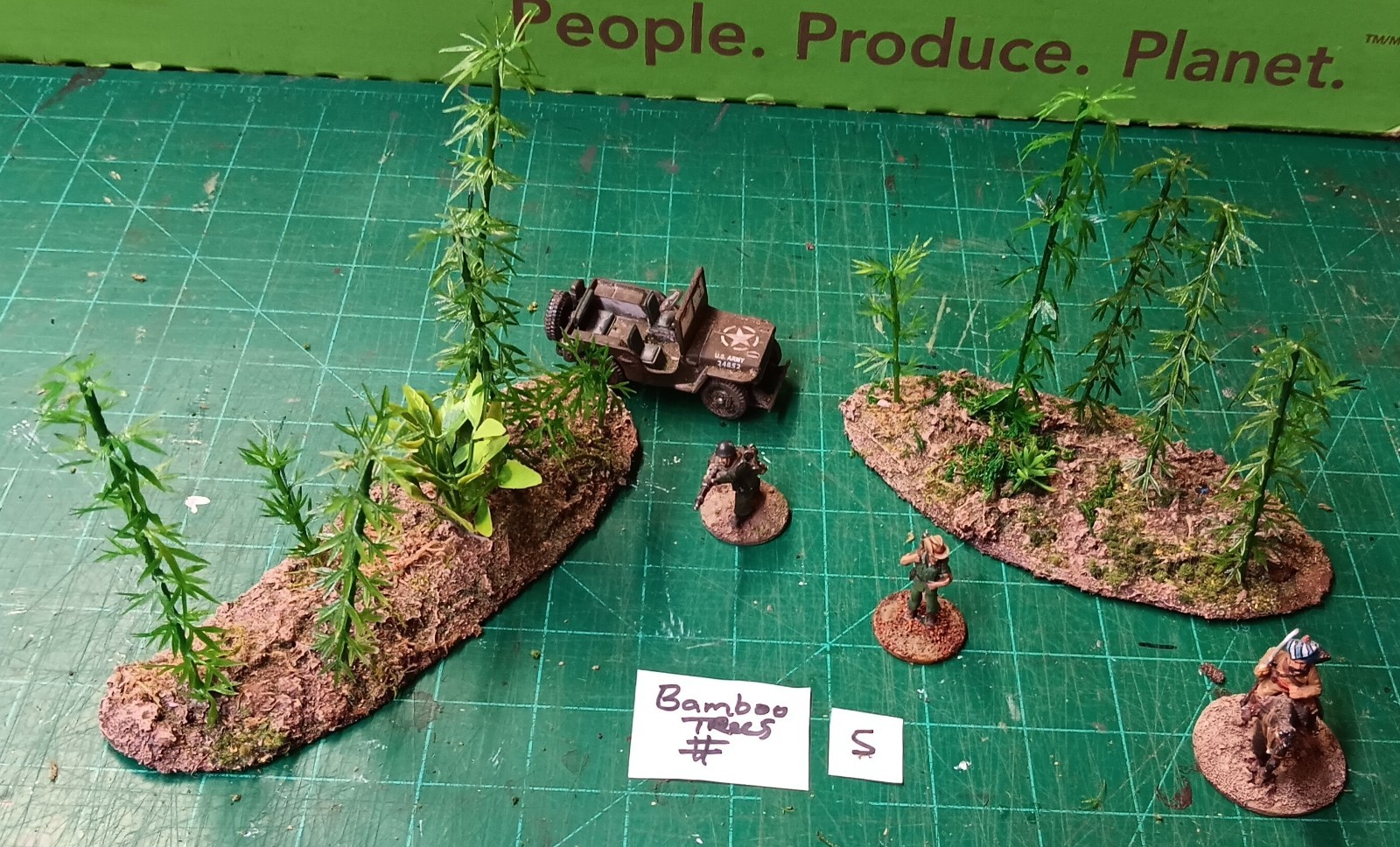 28mm Bolt action Jungle wargaming 2 x Bamboo Tree terrain #5