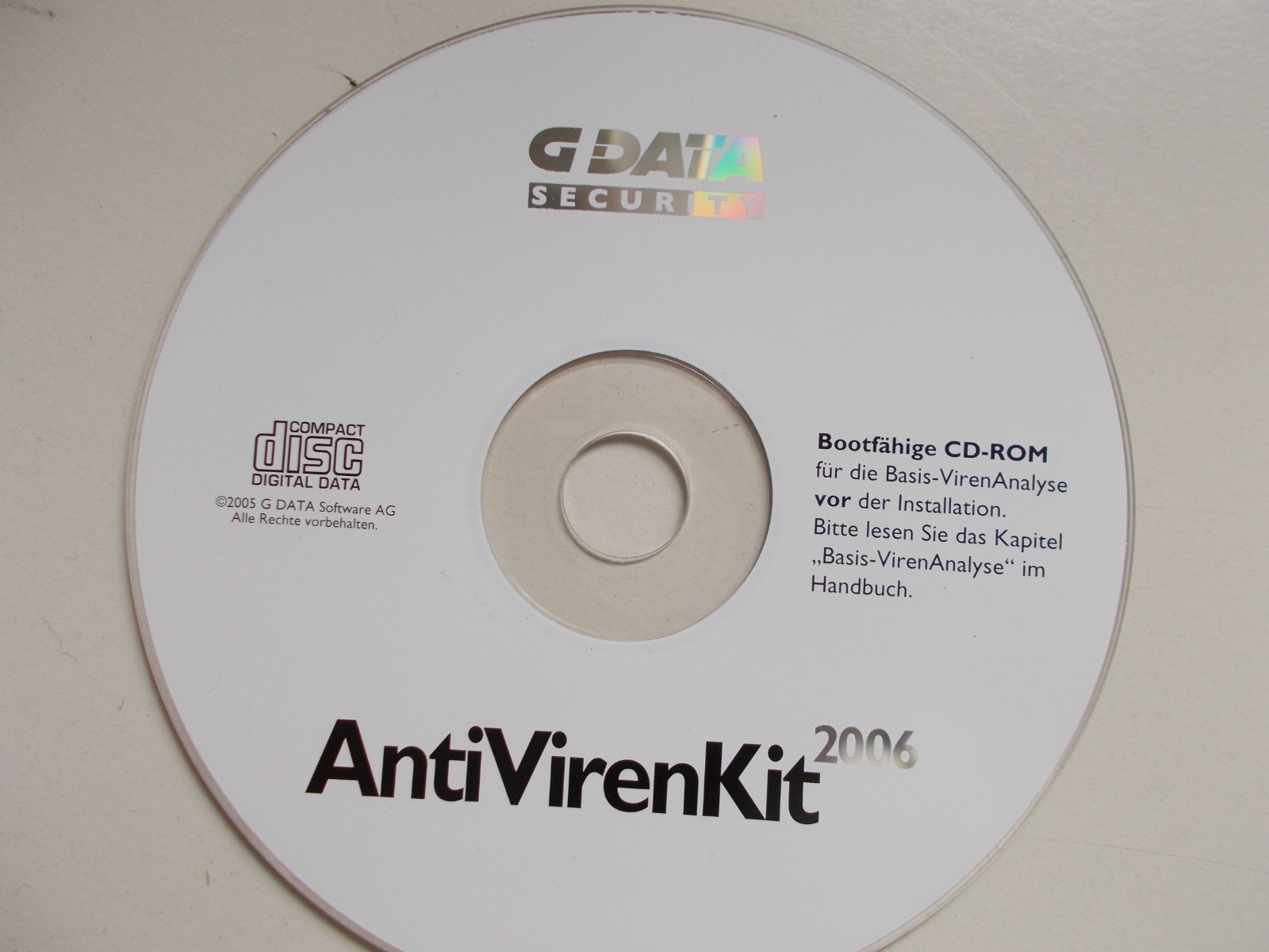 GDATA Security Anti-Virus Kit: User Manual + Bootable CD