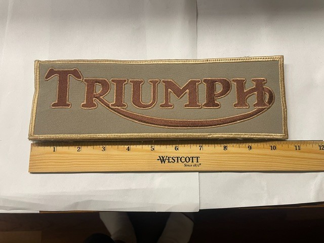 TRIUMPH MOTORCYCLE PATCH...RARE Color Combo-Large size