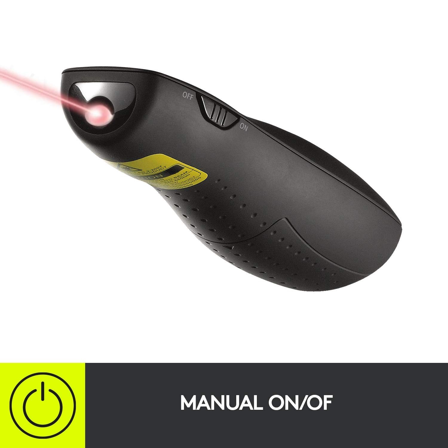 Wireless Presentation Clicker Remote with Laser Pointer - USB-A PowerPoint Click