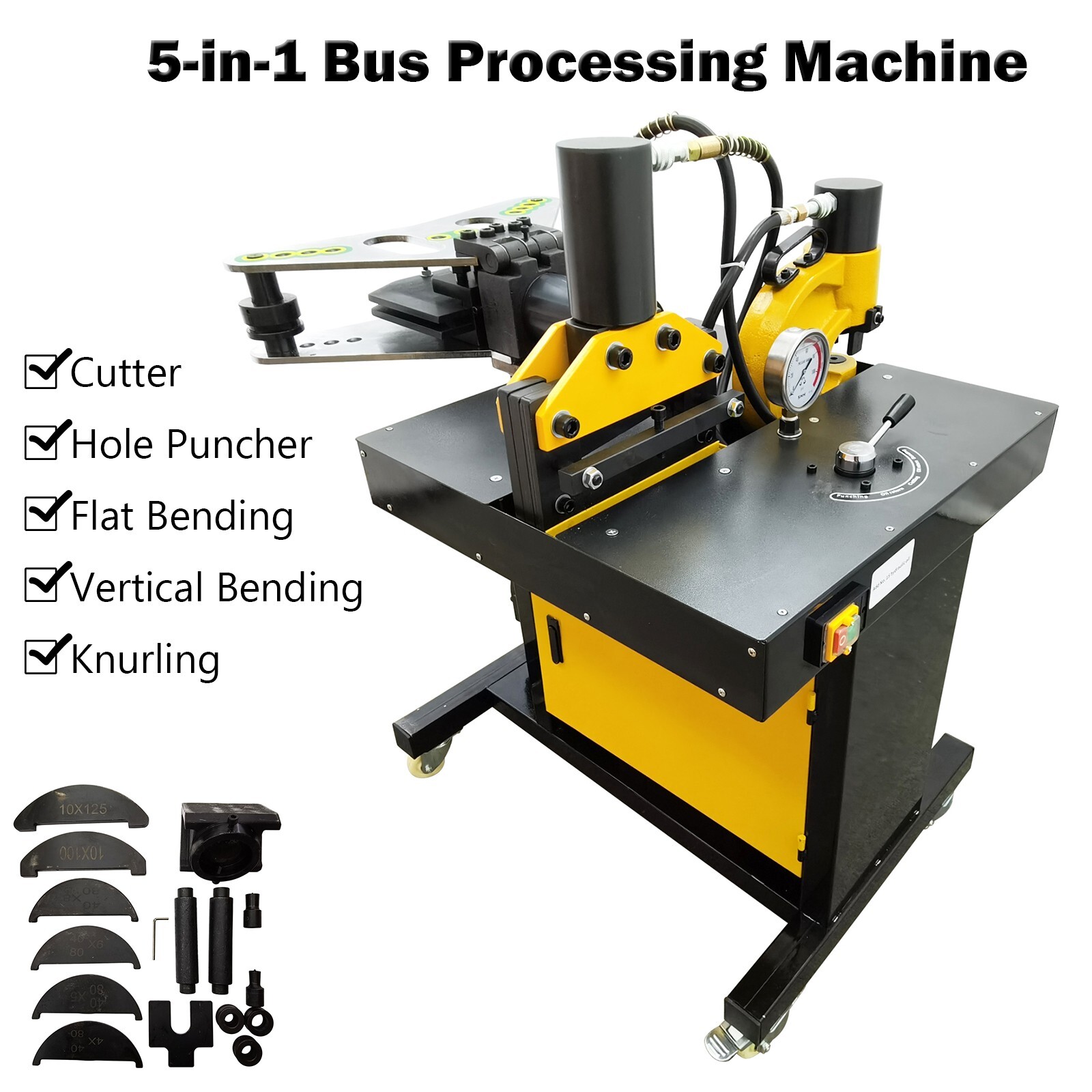 5 in 1 Bus Processing Machine Multi-functional Puncher Cutting Punching Bending