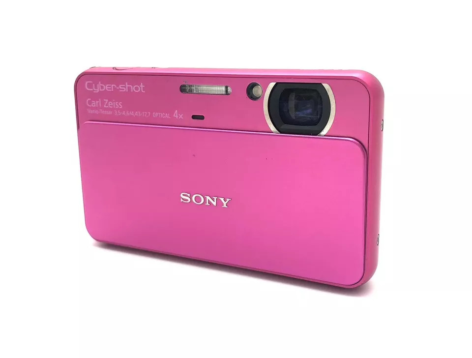Sony Cyber-Shot DSC-T99 14.1MP Digital Camera Touch Screen Green/Pink &Charger