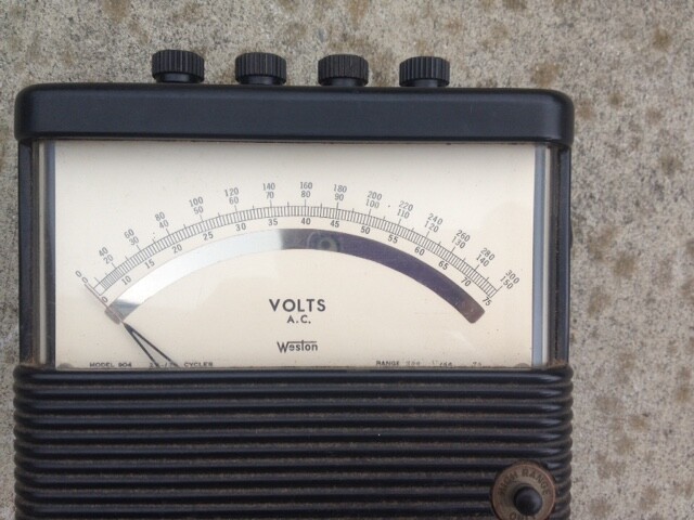 Analog AC Voltmeter 75, 150, 300V,  Weston Electrical Instrument