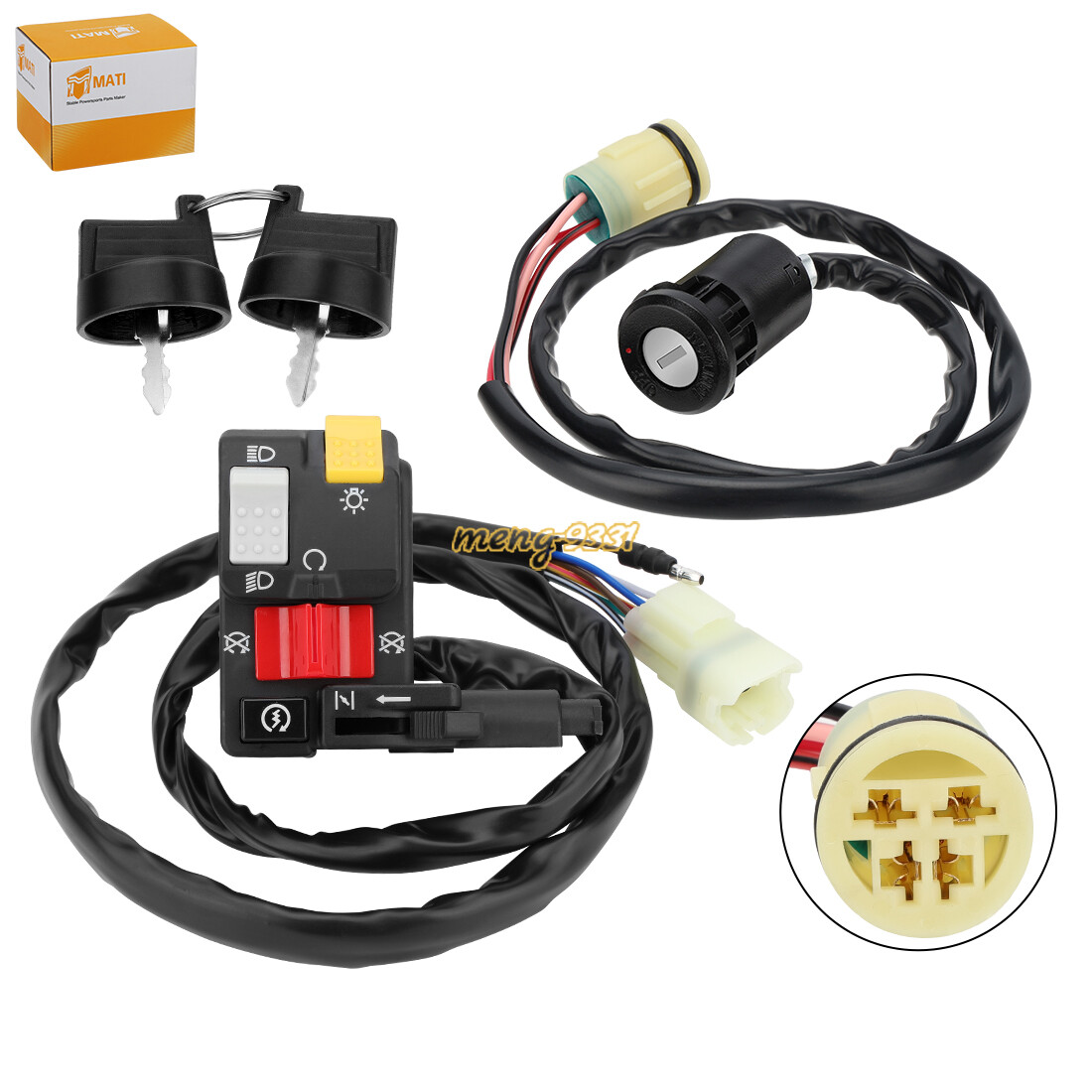 Handlebar Switch & Ignition Key Switch for Honda Foreman 450 TRX450FM/S 1998-04