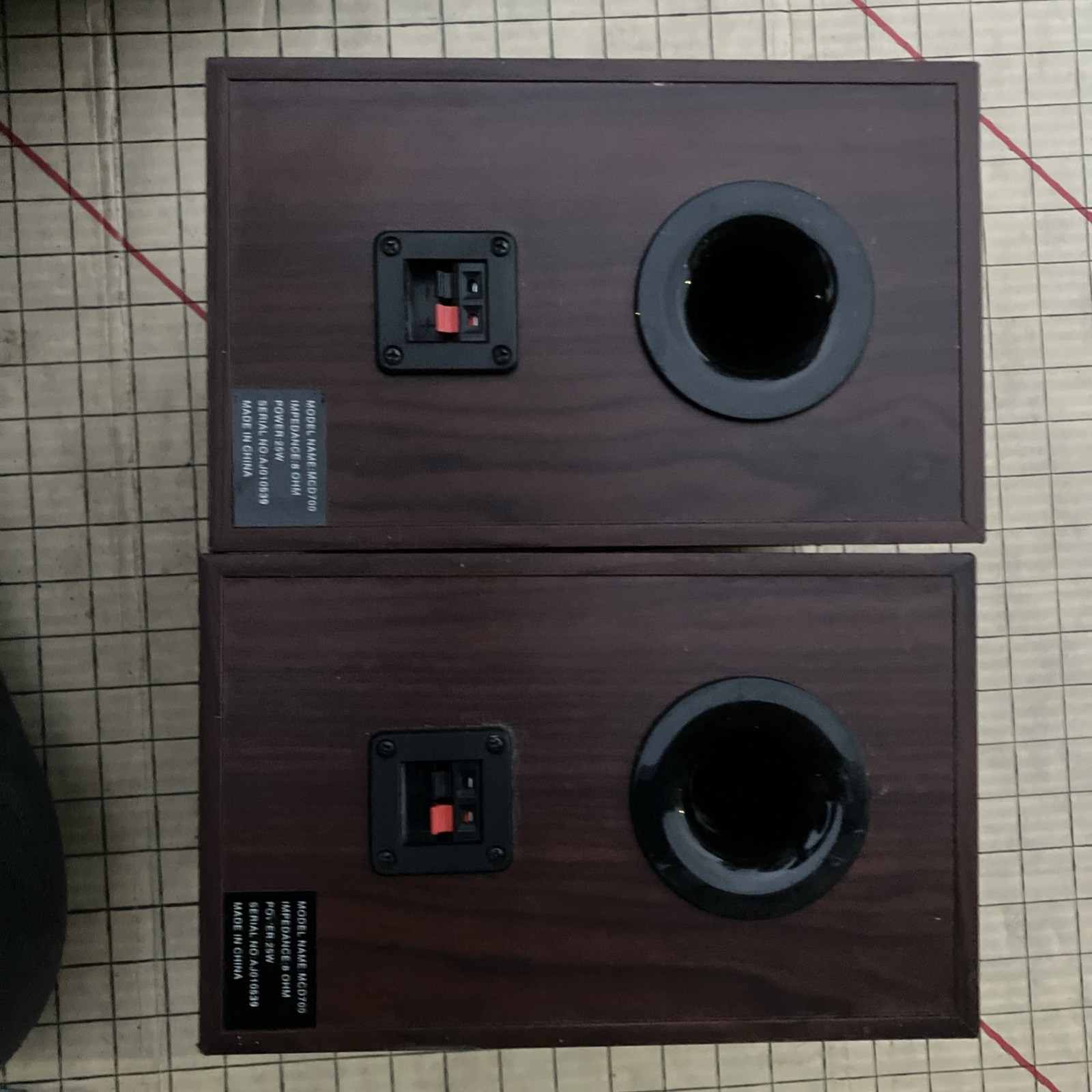 Philips MCD700 MICRO SYSTEM Rosewood Speakers Speakers Only