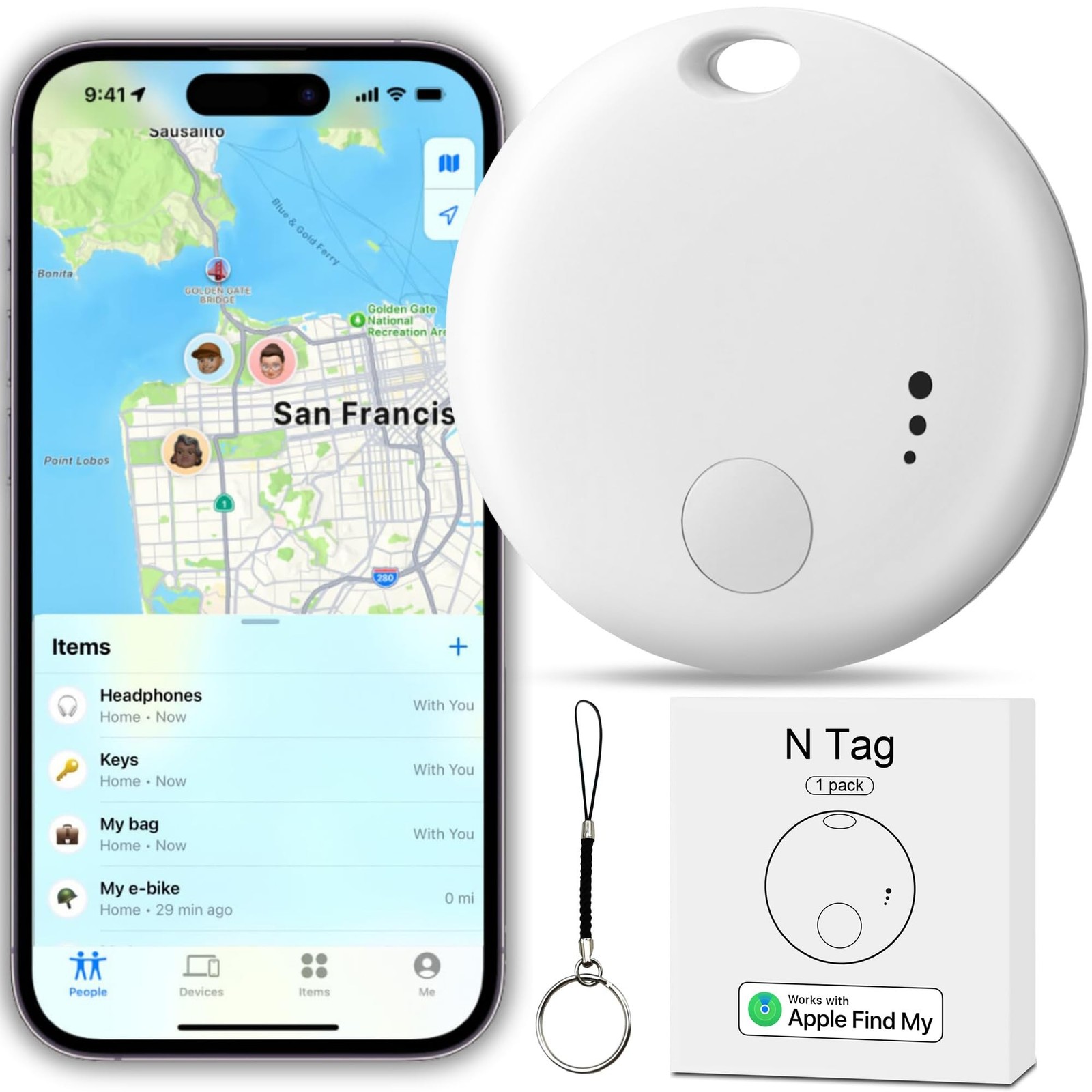 Tracker Tag Bluetooth Tracker, Smart Tag Locator Tracking Device, Keys Finder...