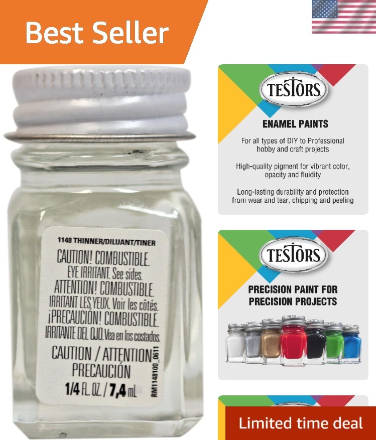 0.25 Oz Enamel Paint Thinner - Ideal for Thinning Paint & Brush Cleaning