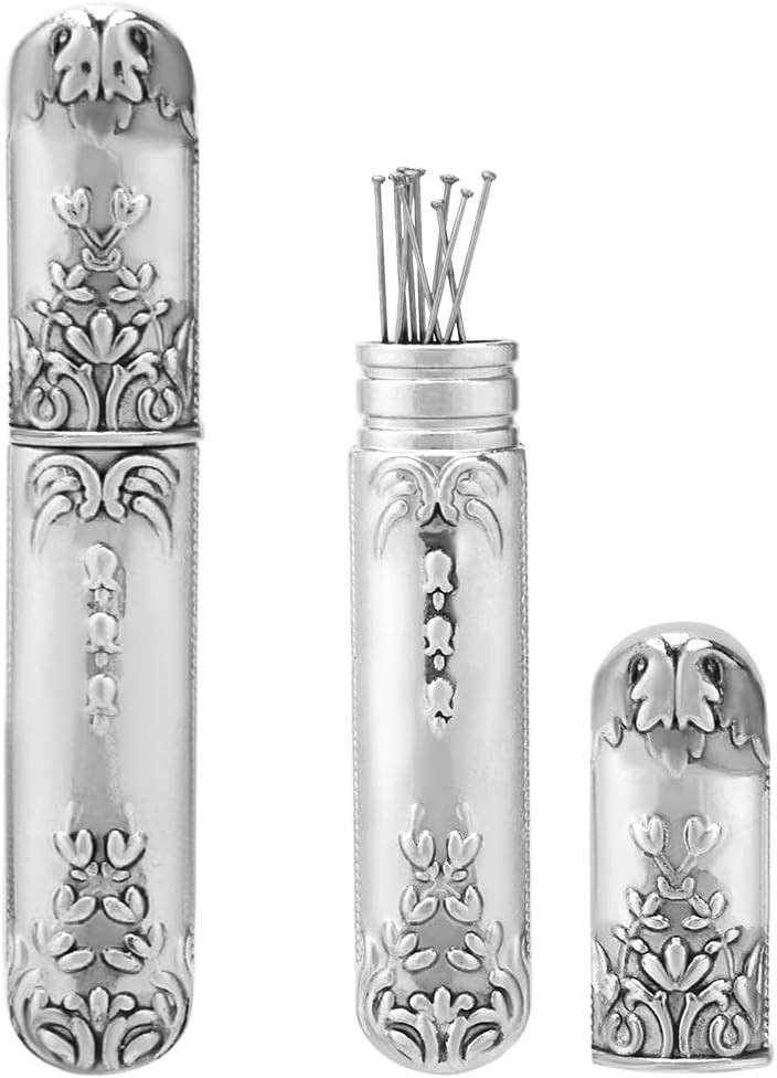 GORGECRAFT Vintage Needle Storage Case Antique Silver Needles