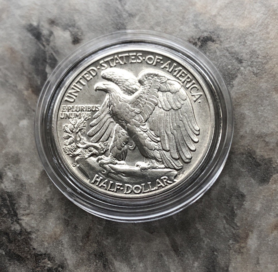1941-D WALKING LIBERTY SILVER HALF DOLLAR UNCIRCULATED