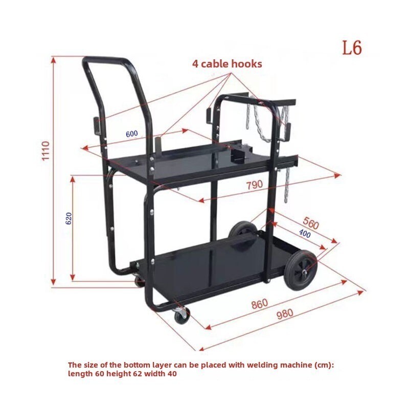 Argon Arc Welding Machine Moving Cart Two Protection Welding Machine Car
