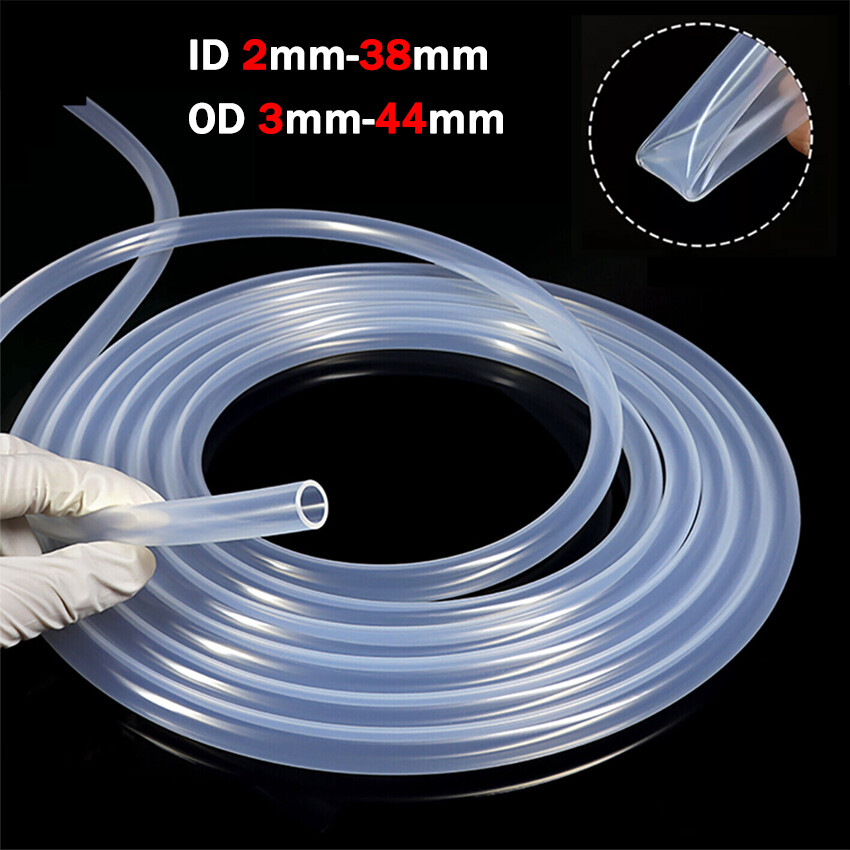 Food Grade Clear Translucent Silicone Tube Vacuum Tube Soft Rubber ID 2mm-38mm