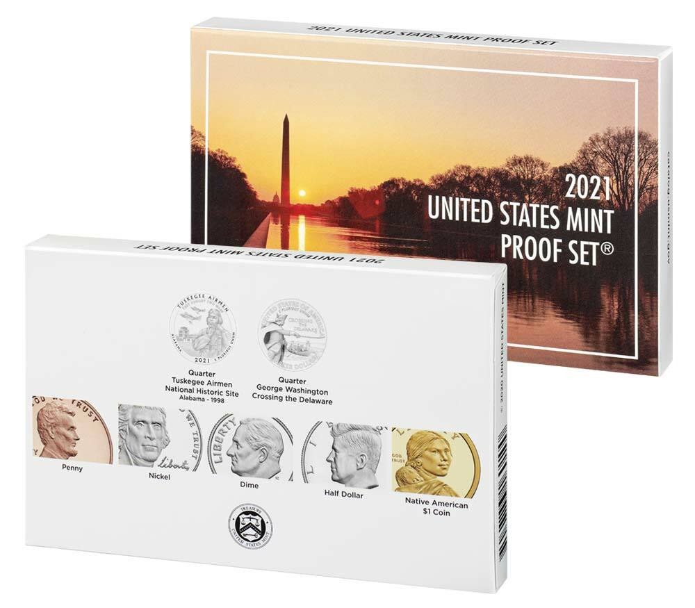 2021 Clad Proof Set Box and COA No Coins Empty Original Packaging