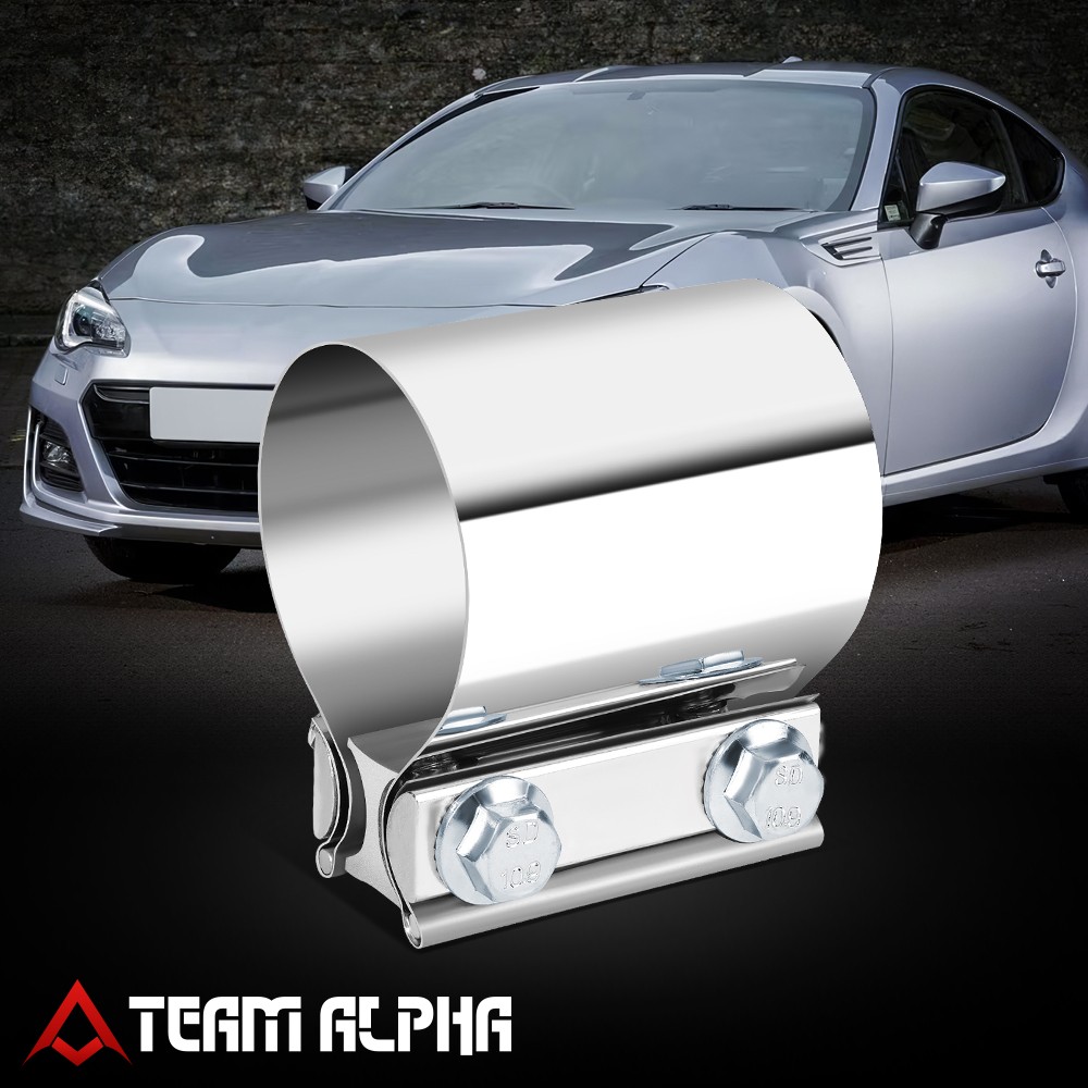 2.75" Butt Joint Exhaust Muffler Pipe Clamp Sleeve Coupler Stainless Steel 1Pc