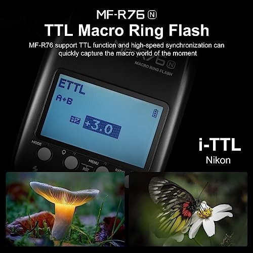 Godox MF-R76N TTL Macro Ring Flash For Nikon