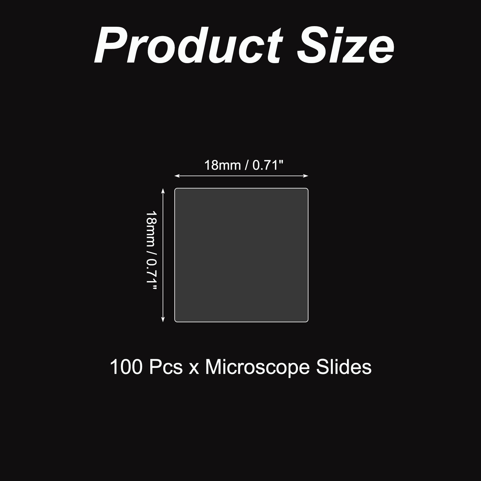 100 Pcs 18x18mm Cover Slips Microscope Cover Square