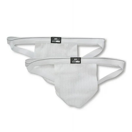 McDAVID Adult Classic Swim and Run Supporter - 2 Pack, White, Large, Adult L
