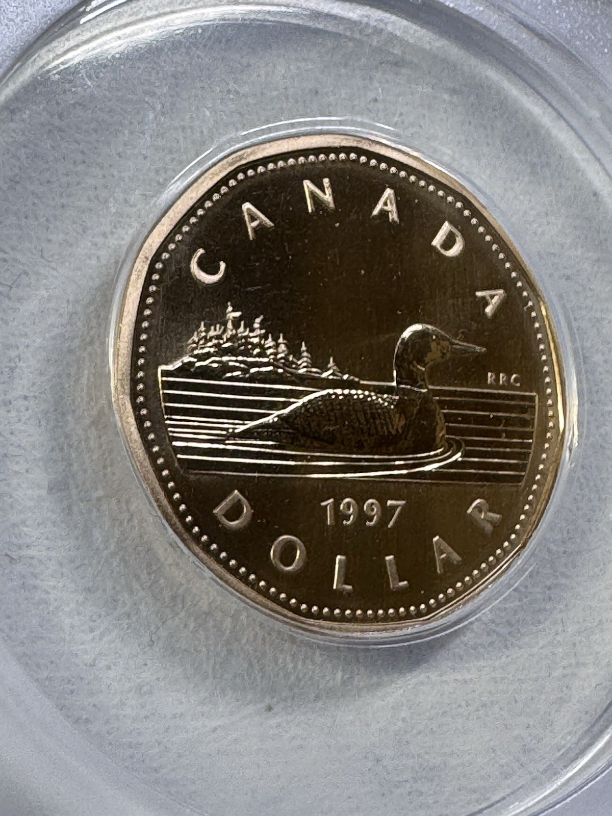 1997 Canada $1 Loonie Graded MS 68 by ANACS Specimen