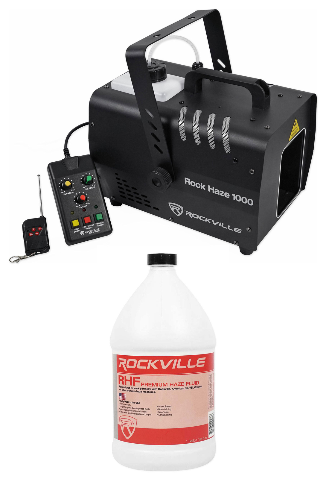 Rockville ROCKHAZE 1000 CFM DMX Water Based DJ/Club Haze Machine+Gallon Fluid