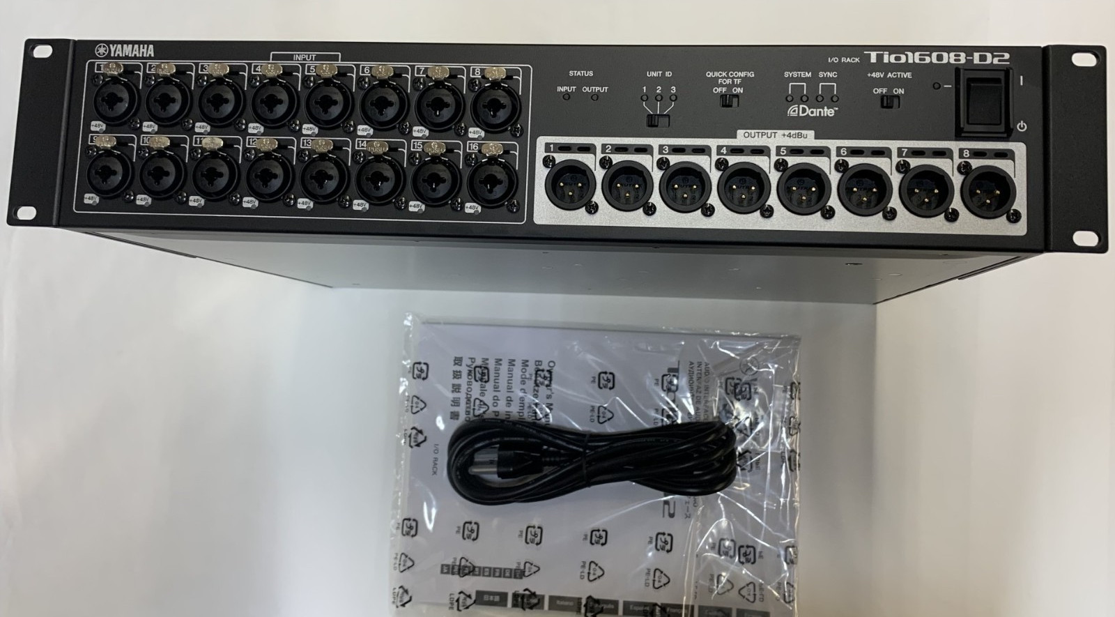 Yamaha Tio1608-D2 16-Input, 8-Output Dante Stagebox