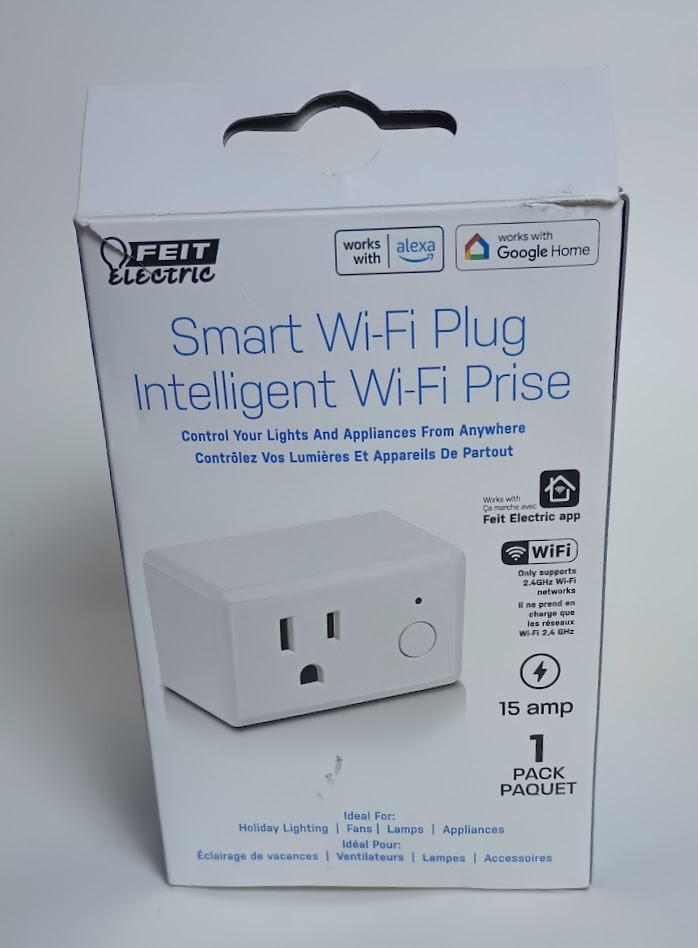 FEIT Electric Smart Wi-Fi Plug Alexa / Google Compatible 15 Amp New Sealed