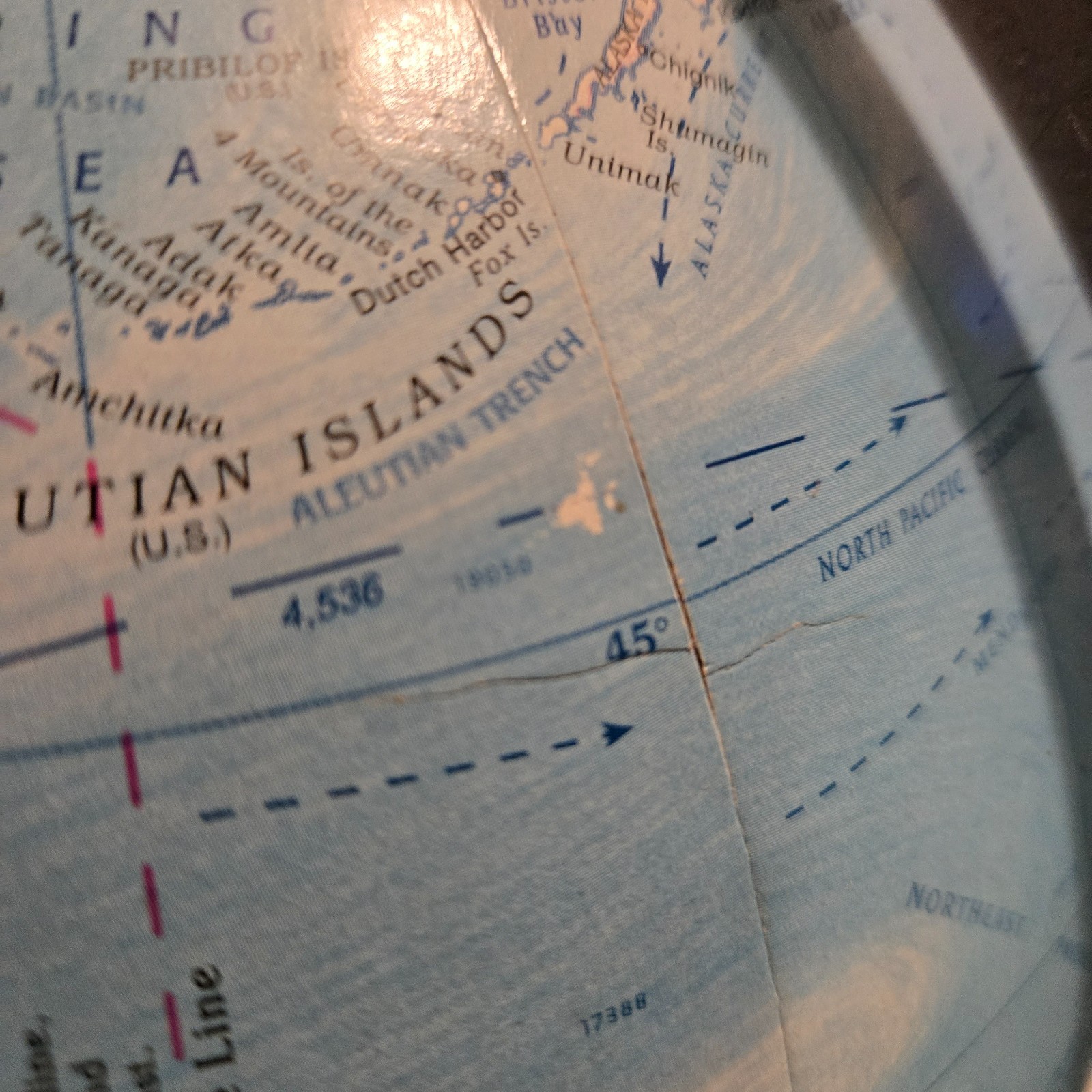 Globemaster Scanglobe Type-Y 12 Inch Diameter Globe World Map Plastic Base & Arm