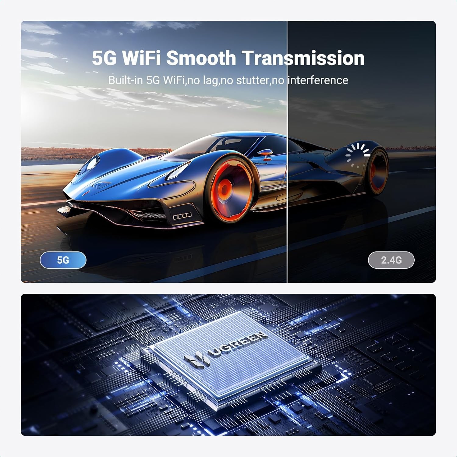 High-Performance USB C HDMI Wireless Kit - 164FT Range, Fast Charging Support