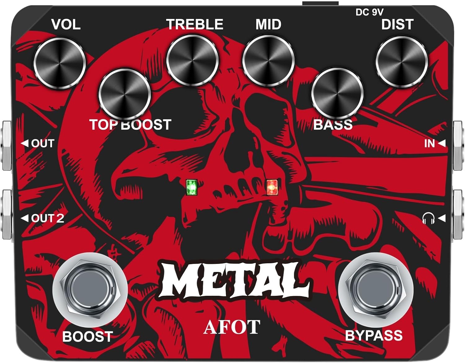 Heavy Metal Distortion Guitar Pedal Black High Gain Effects True Bypass