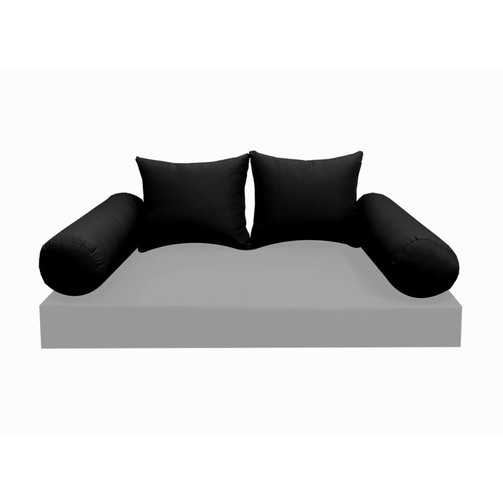*COVER ONLY*-Style4 Outdoor Bolster Back Pillow Slipcover Knife Edge Twin AD109
