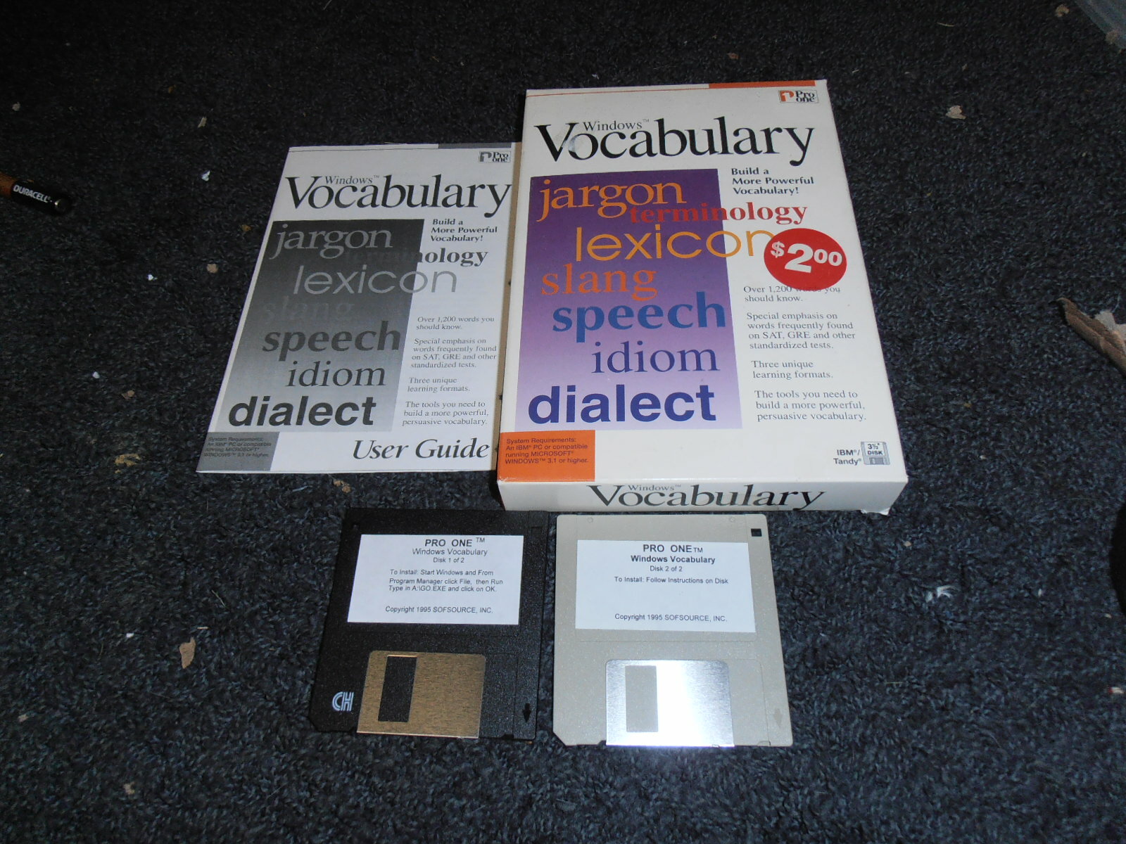 Windows Vocabulary (PC, 1995) Complete, Vintage.