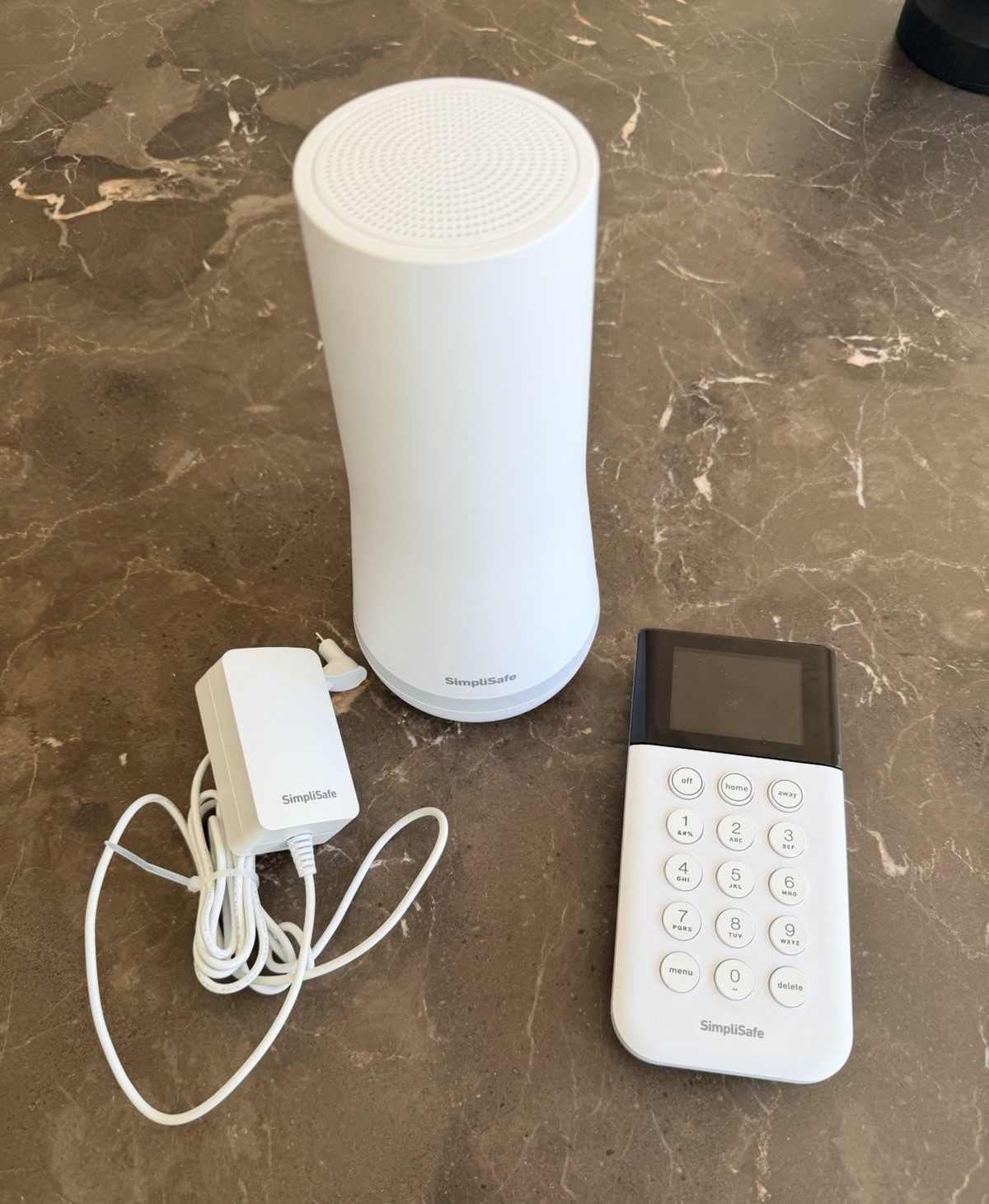 SimpliSafe Gen 3 Home Security Base Station + Wireless Keypad + Power Adapter