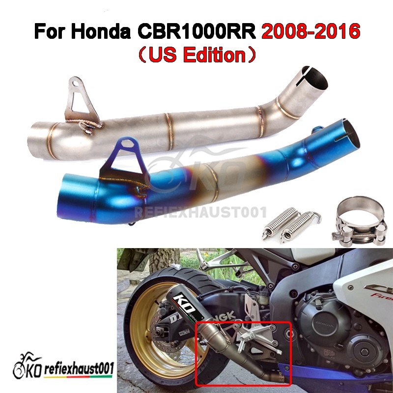 For Honda CBR1000RR 2008-2016 US Edition Slip on Exhaust Mid Pipe Connect Tube