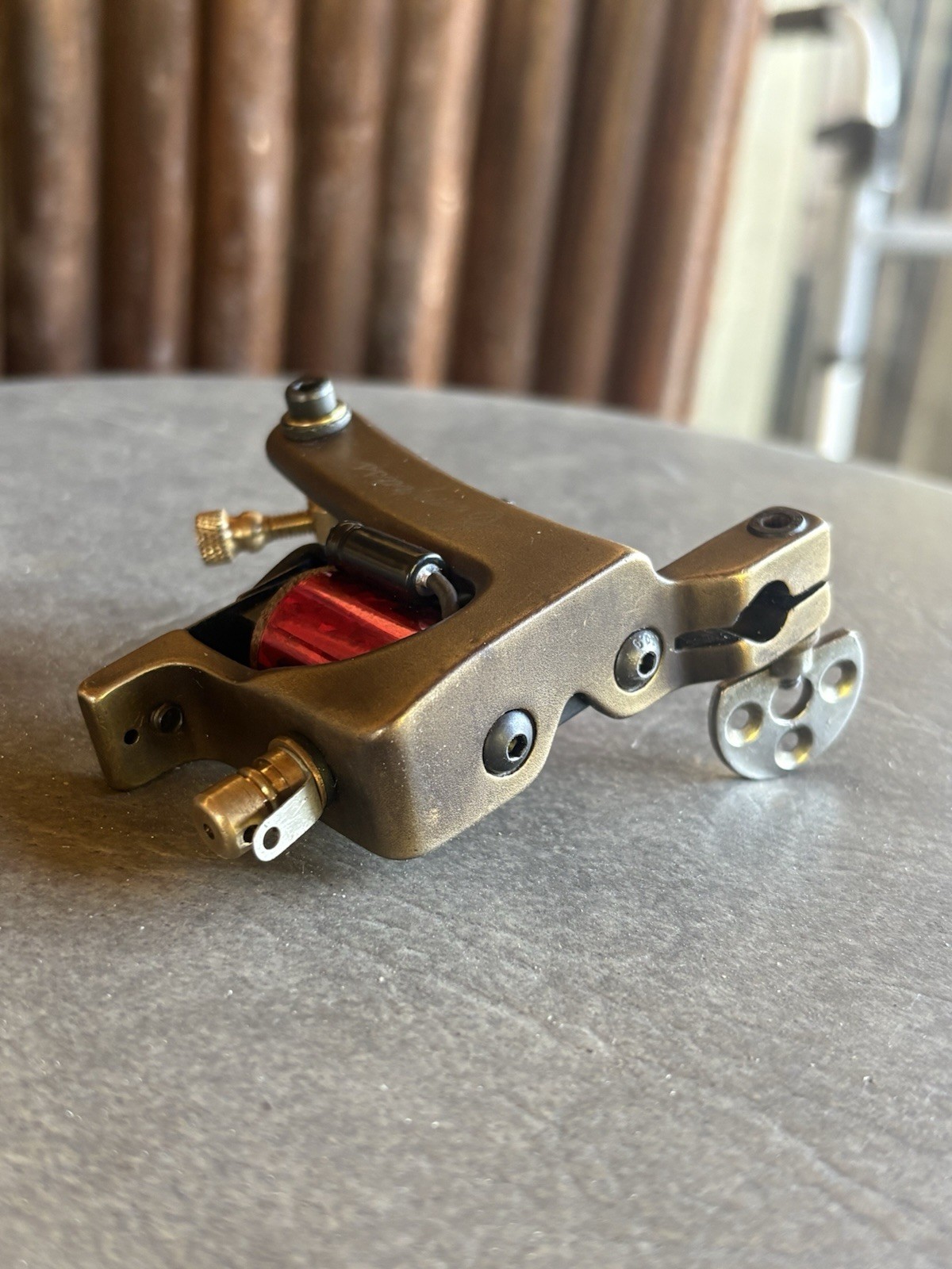 Custom Brass Tattoo Machine VTG Style Tested