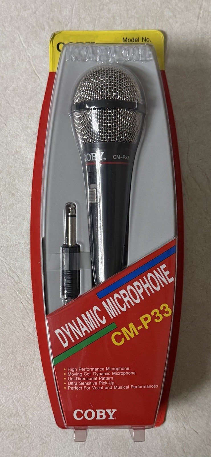 COBY CM-P33 Dynamic Cable Professional Microphone New Sealed