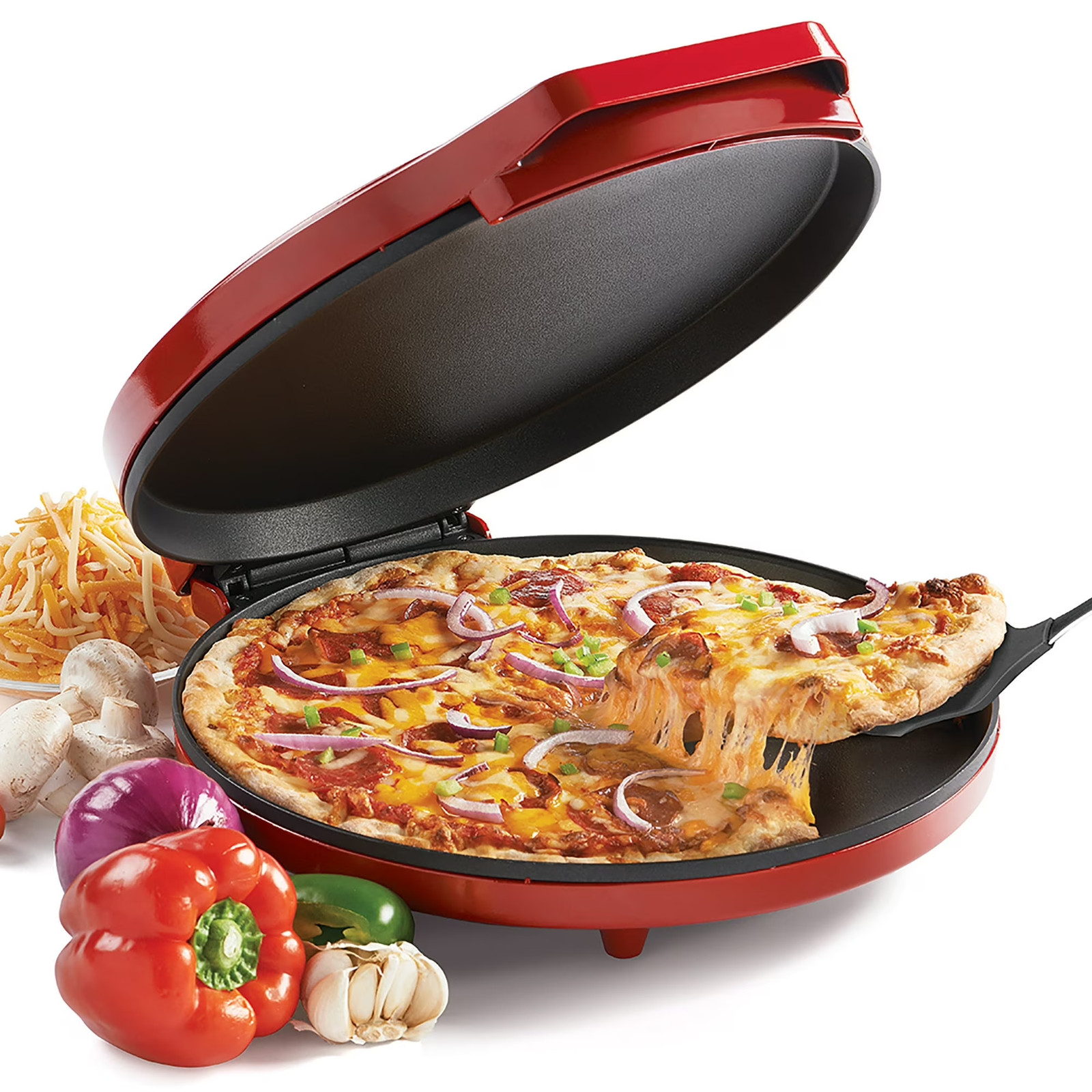 Countertop Pizza Maker, Bundle with Pizza Cutter and 14" round Parchment Paper