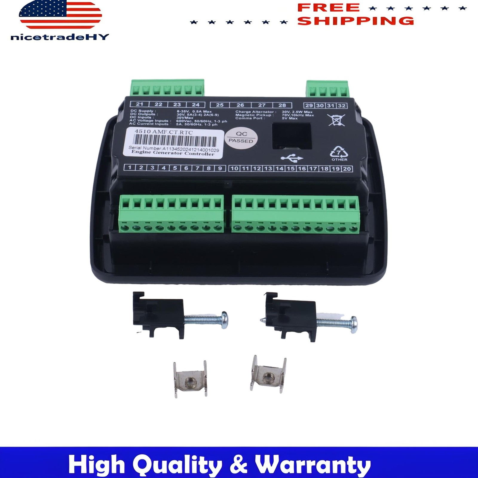 Fit DSE4510 Auto Start Control Module for Deep Sea Generator Genset
