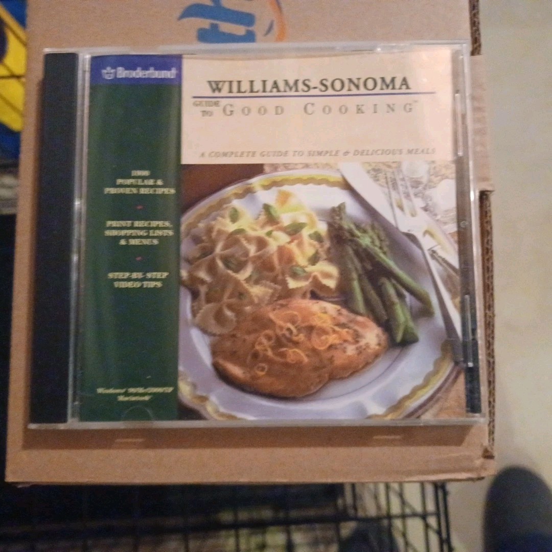 WILLIAMS-SONOMA GUIDE TO GOOD COOKING 1996 PC CD-ROM Broderbund 1 Day Shipping