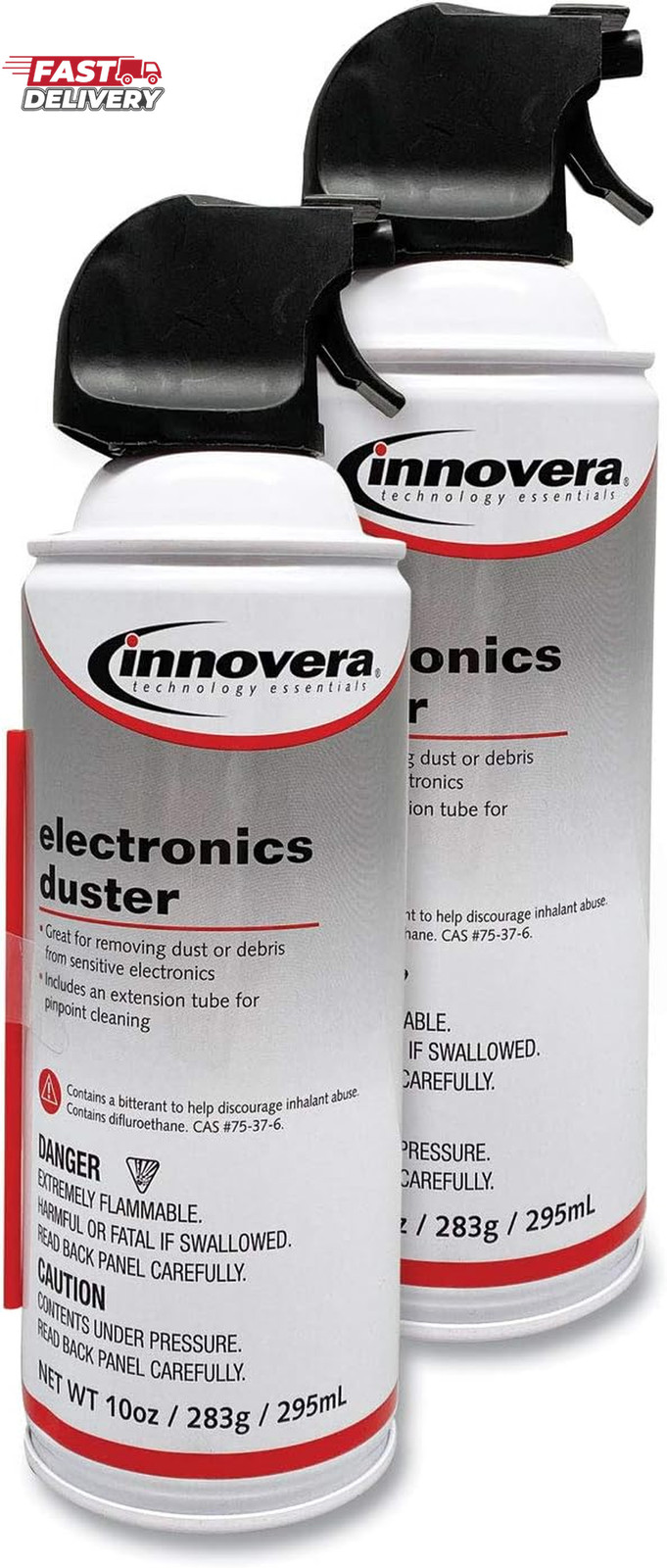 Innovera IVR10012 10 Oz. Compressed Air Duster Cleaner (2/Pack)