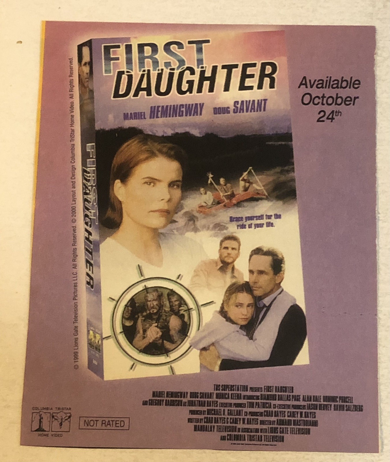 First Daughter Movie Vtg Print Ad Mariel Hemingway Doug Savant Monica Keen TPA19