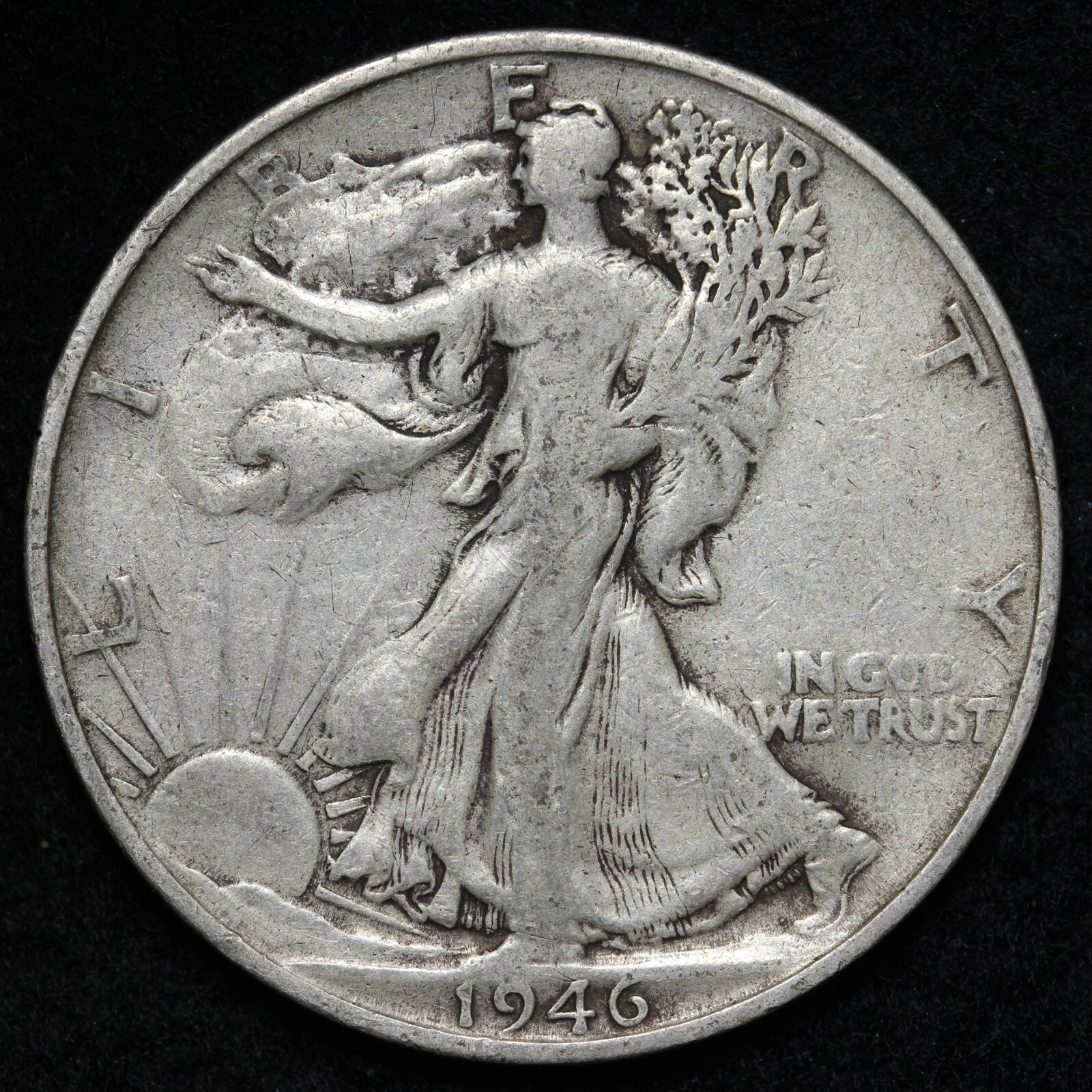 1946-S Walking Liberty SILVER Half Dollar Nice Circulated Condition