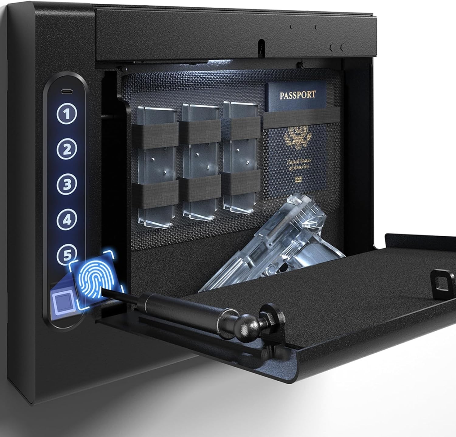 Xdeer Biometric Gun Safe Wall Mount – Fast Access & Tough Security Features