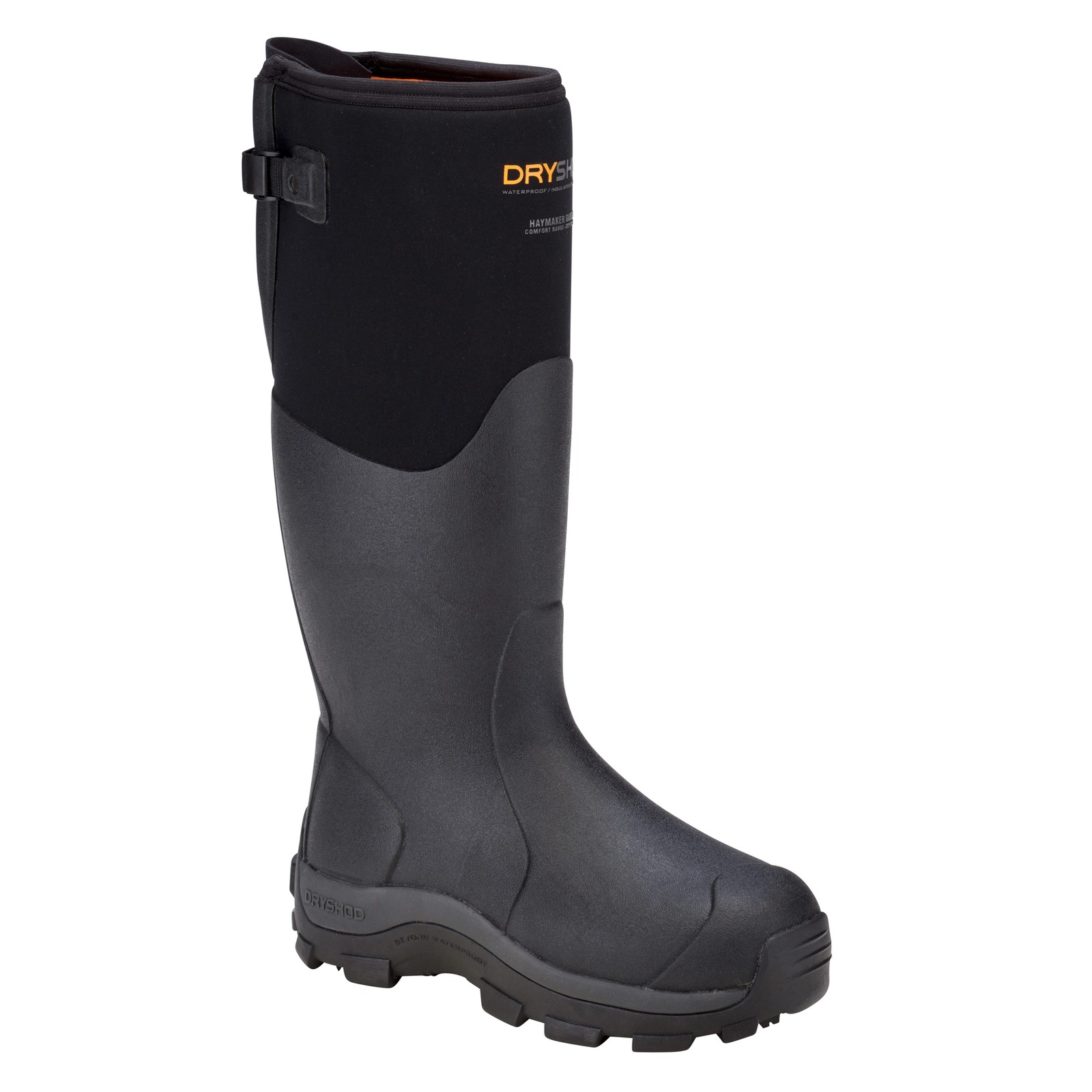 Dryshod Haymaker Women's Waterproof Farm Boots, Black/Orange (HAYG-WH-BK-W): NEW