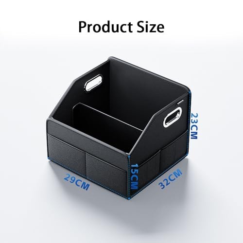 22.5L Leather Material Car Trunk Storage Box Multifunctional Organizer