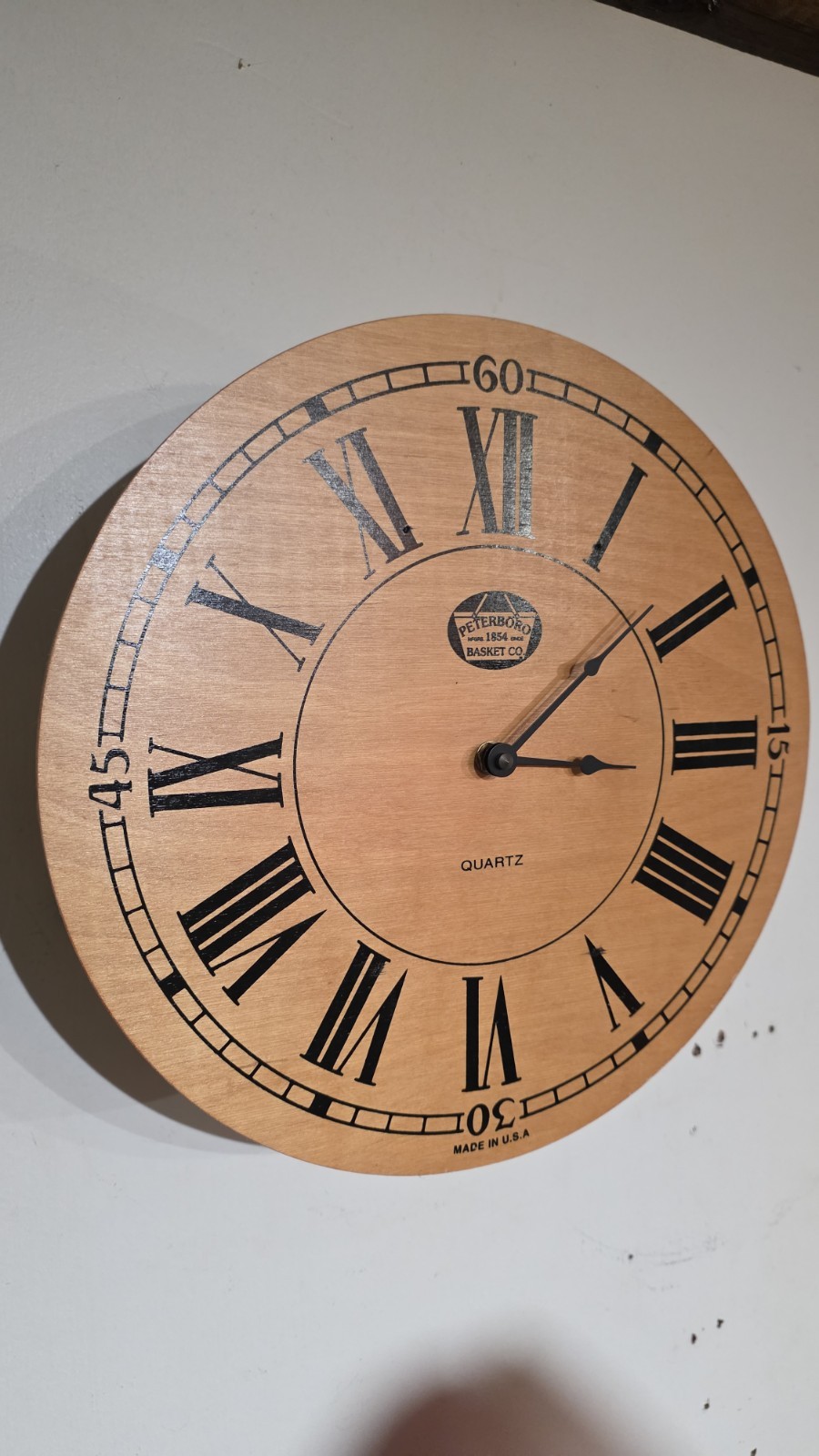 VTG Clock from Out of Business Peterboro Basket Co LE 41/1000