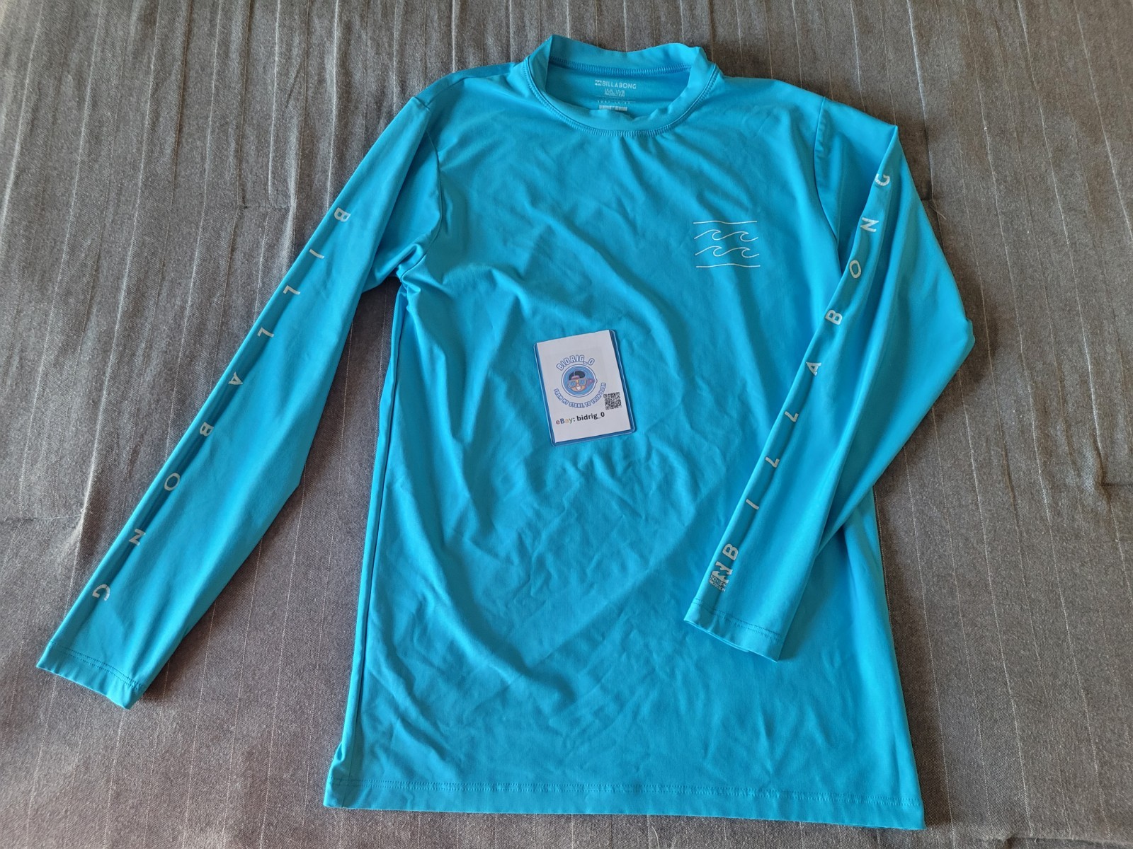 BILLABONG Loose Fit Swim Shirt Blue Youth UVA UVB SPF50 Protection Size 16