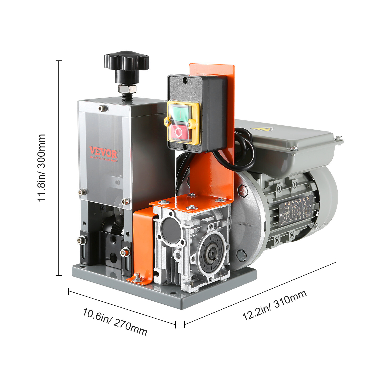 VEVOR Electric Wire Stripping Machine Copper Cable Stripper 0.06''-0.98'' Visual