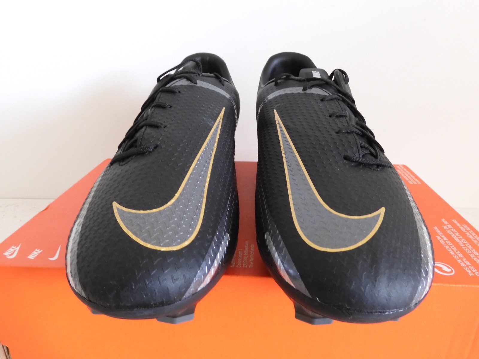 Nike Phantom Gt2 Academy Fg/Mg Fg Black-Metallic Dark Grey Sz 9 [DA4433-007]