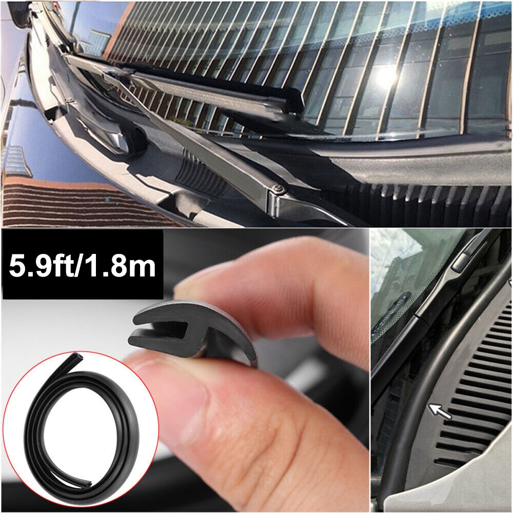 5.9ft Fits Ram 1500 Rubber Car Front Windshield Panel Seal Strip Moulding Trim